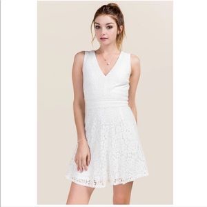 White Lace A-Line Dress